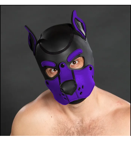 Mr. S Neoprene K9 Hood - Purple