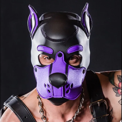 Mr. S Neoprene K9 Hood - Purple