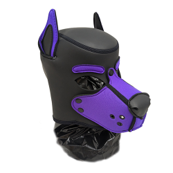 Mr. S Neoprene K9 Hood - Purple