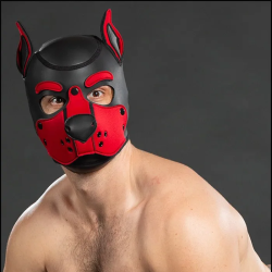 Mr. S Neoprene K9 Hood - Red