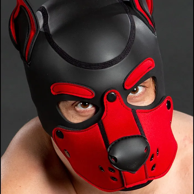 Mr. S Neoprene K9 Hood - Red
