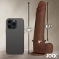Real Skin Silicone Dildo with Balls 10 Inch - Dark