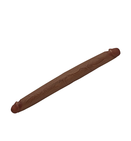 Double Dildo 15.75 Inch - Dark