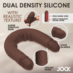 Double Dildo 15.75 Inch - Dark