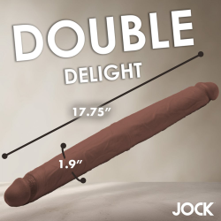 Double Dildo 15.75 Inch - Dark