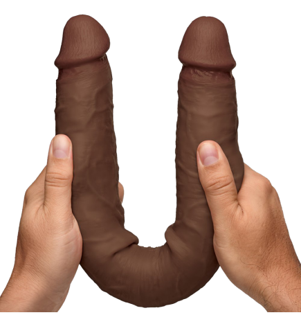 Double Dildo 15.75 Inch - Dark