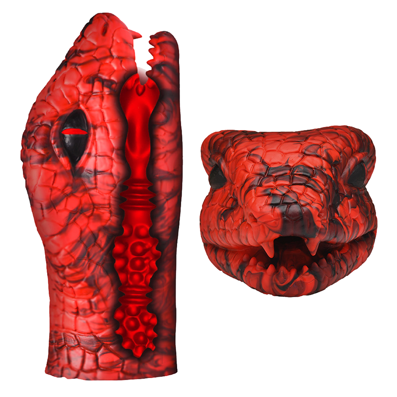 Serpentine Stroker Silicone Masturbator - Red Serpentine Stroker Silicone Masturbator - Red