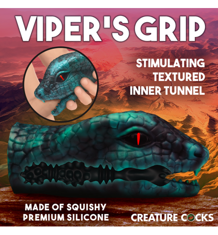 Serpentine Stroker Silicone Masturbator - Green