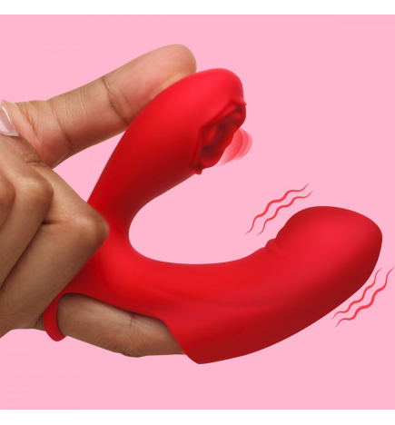 Rose Touch Pulsing Silicone Finger Vibrator