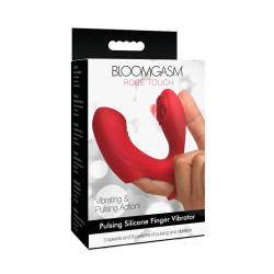 Rose Touch Pulsing Silicone Finger Vibrator