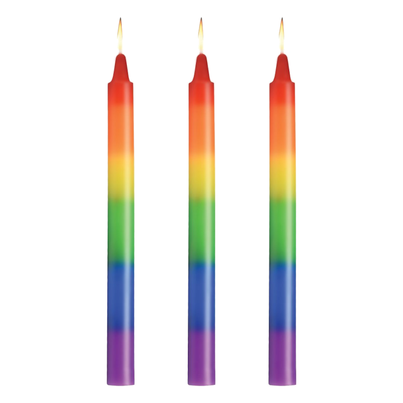 Pride Candles Rainbow Drip Candle Set of 3 Pride Candles Rainbow Drip Candle Set of 3