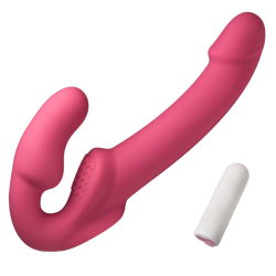 Candy Crush - Pink Vibrating Strapless Strap-On