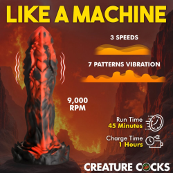 Inferno Cock Vibrating Silicone Dildo