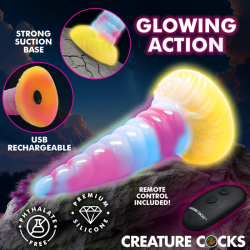 Unicorn Glow-in-the-Dark Vibrating Silicone Dildo