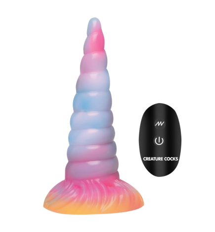 Unicorn Glow-in-the-Dark Vibrating Silicone Dildo