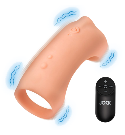 Vibrating Silicone Penis Sleeve - Medium