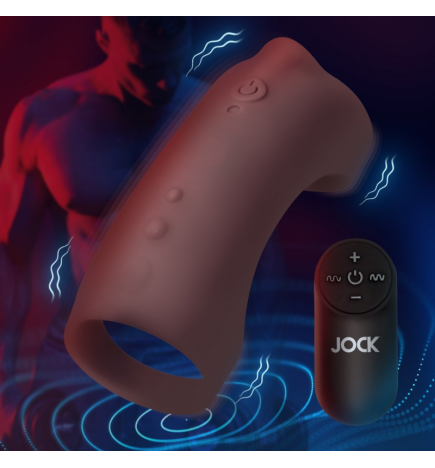 Vibrating Silicone Penis Sleeve - Dark