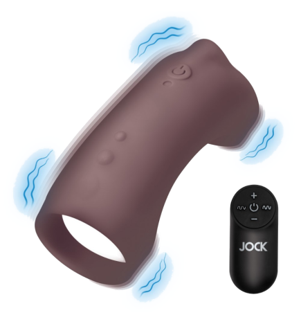 Vibrating Silicone Penis Sleeve - Dark