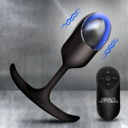 Vibrating Weighted Silicone Anal Plug - Medium