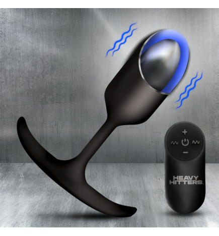 Vibrating Weighted Silicone Anal Plug - Medium