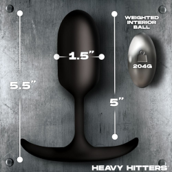 Vibrating Weighted Silicone Anal Plug - Medium