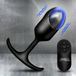 Vibrating Weighted Silicone Anal Plug - Large