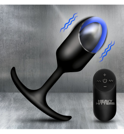 Vibrating Weighted Silicone Anal Plug - Large