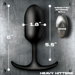 Vibrating Weighted Silicone Anal Plug - Large