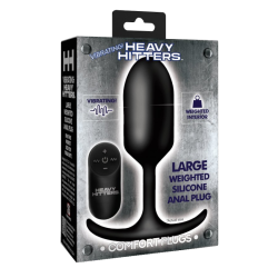Vibrating Weighted Silicone Anal Plug - Large