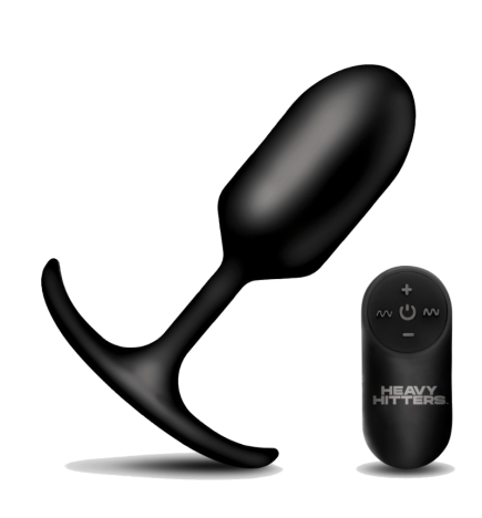 Vibrating Weighted Silicone Anal Plug - Large