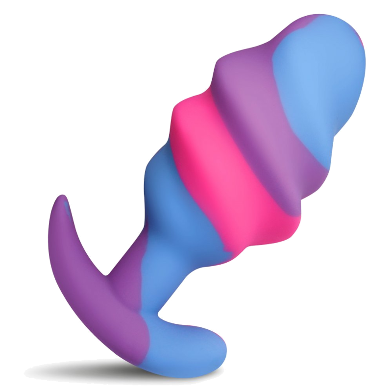 Unicorn Swirl Silicone Butt Plug - Large Unicorn Swirl Silicone Butt Plug - Large