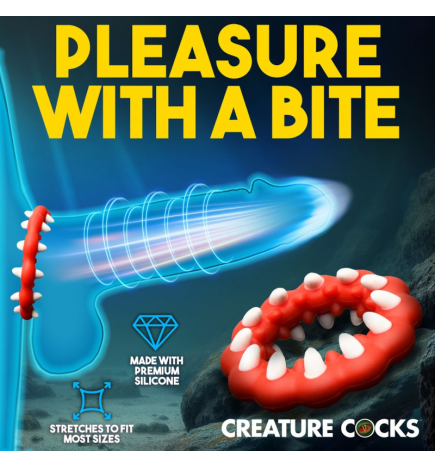 Fangs Silicone Cock Ring