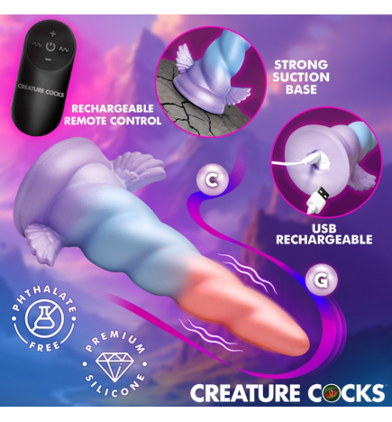 Deluxe Dream Rider Vibrating Unicorn Silicone Dildo