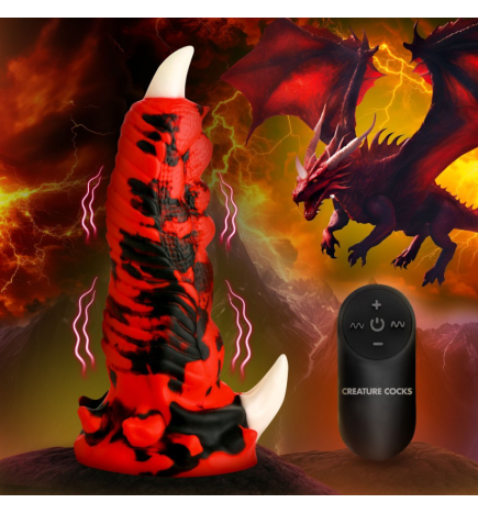 Red Talon Vibrating Silicone Dildo
