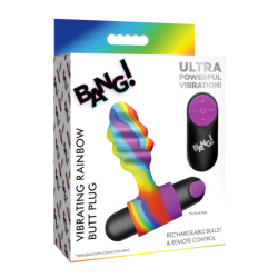 Vibrating Rainbow Butt Plug