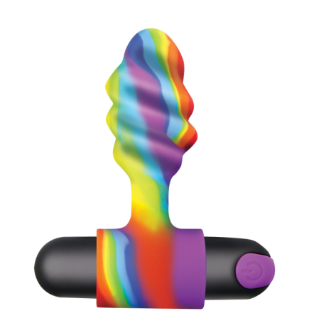 Vibrating Rainbow Butt Plug