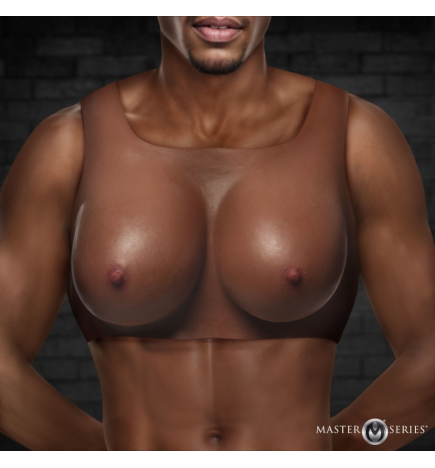 Perky Pair D-Cup Silicone Breasts - Dark