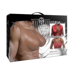 Perky Pair D-Cup Silicone Breasts - Dark