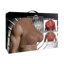 Perky Pair G-Cup Silicone Breasts - Dark