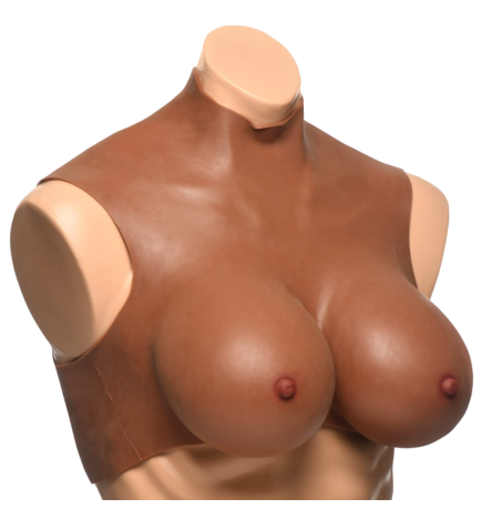 Perky Pair G-Cup Silicone Breasts - Dark