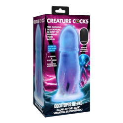Cocktopus Deluxe Glow-in-the-Dark Vibrating Silicone Dildo