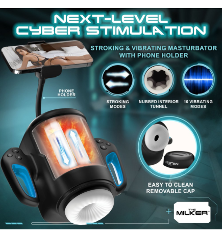 Cyber Milker Stroking & Vibrating Masturbator
