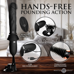 Ultimate Power Pounder Vibrating & Thrusting Dildo w/ Remote