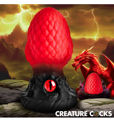 Eye of the Dragon Silicone Butt Plug - Red