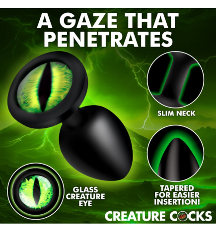 Creature Eye Green Eye Silicone Butt Plug - Small