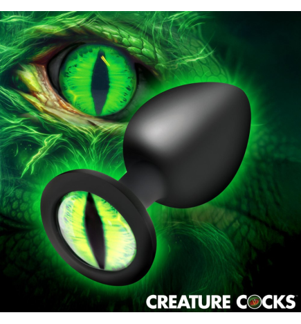 Creature Eye Green Eye Silicone Butt Plug - Medium