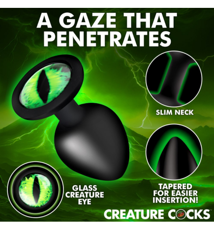 Creature Eye Green Eye Silicone Butt Plug - Large