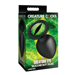 Creature Eye Green Eye Silicone Butt Plug - Large
