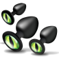 Creature Eyes Green Eye Silicone Butt Plug Set