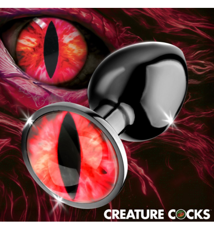 Sinister Eye Red Eye Metal Butt Plug - Small
